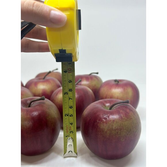 Vintage Artificial Apples | Realistic Fruit Display Prop Decor, Set of 10 Red - Picture 7 of 8